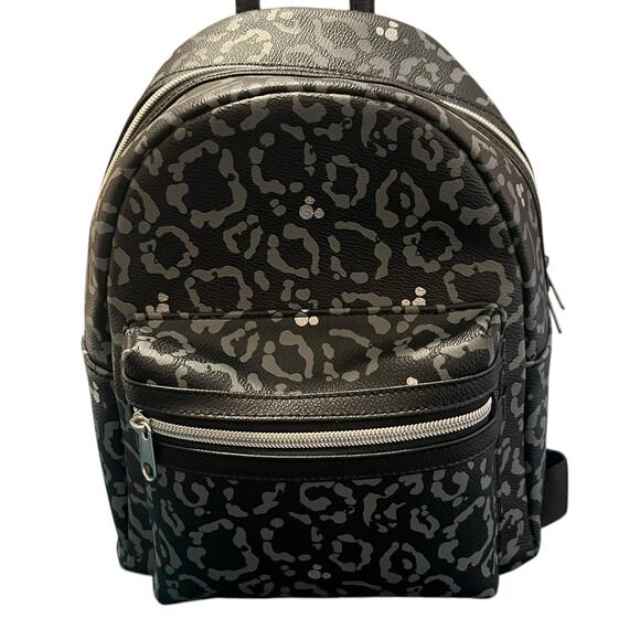 Disney Black Animal Print Mickey Mini Backpack